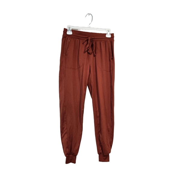 Rachel Zoe Brown Track Pants with Tapered Leg and Elastic Cuffs (New) - Picture 10 of 11